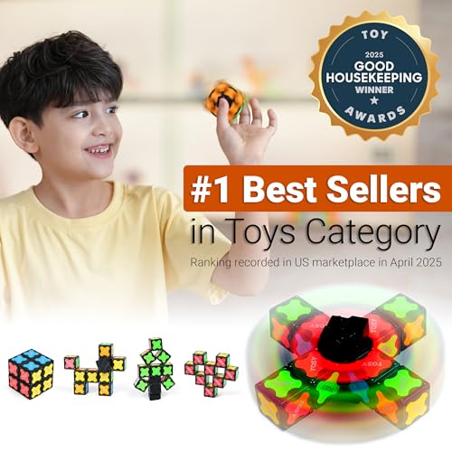 TOSY Magnet Fidget Spinner Mini - 8 Blocks, 3 in 1 Toy