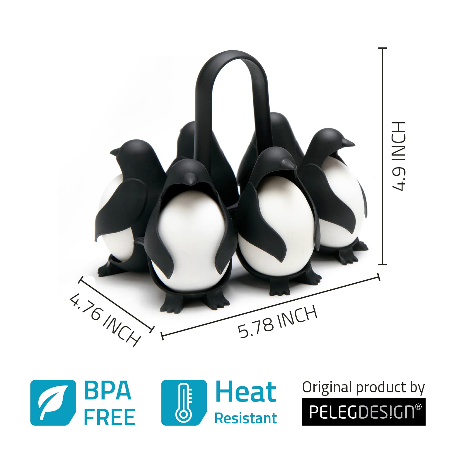 Penguin shaped egg holder