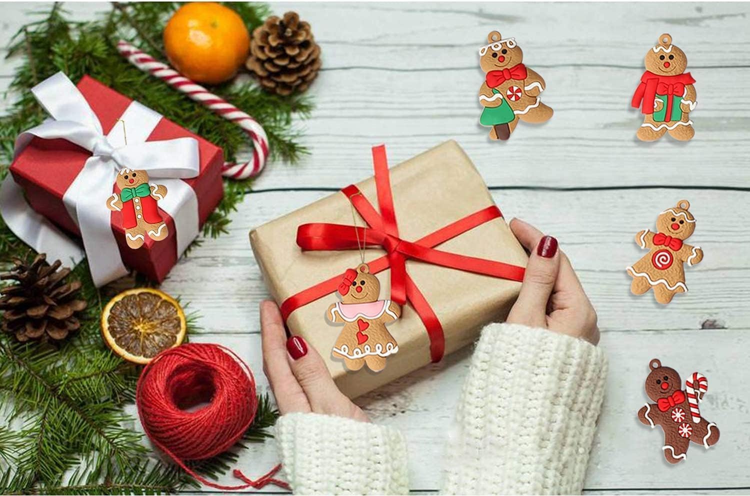 Gingerbread Man Ornaments for Christmas Tree.