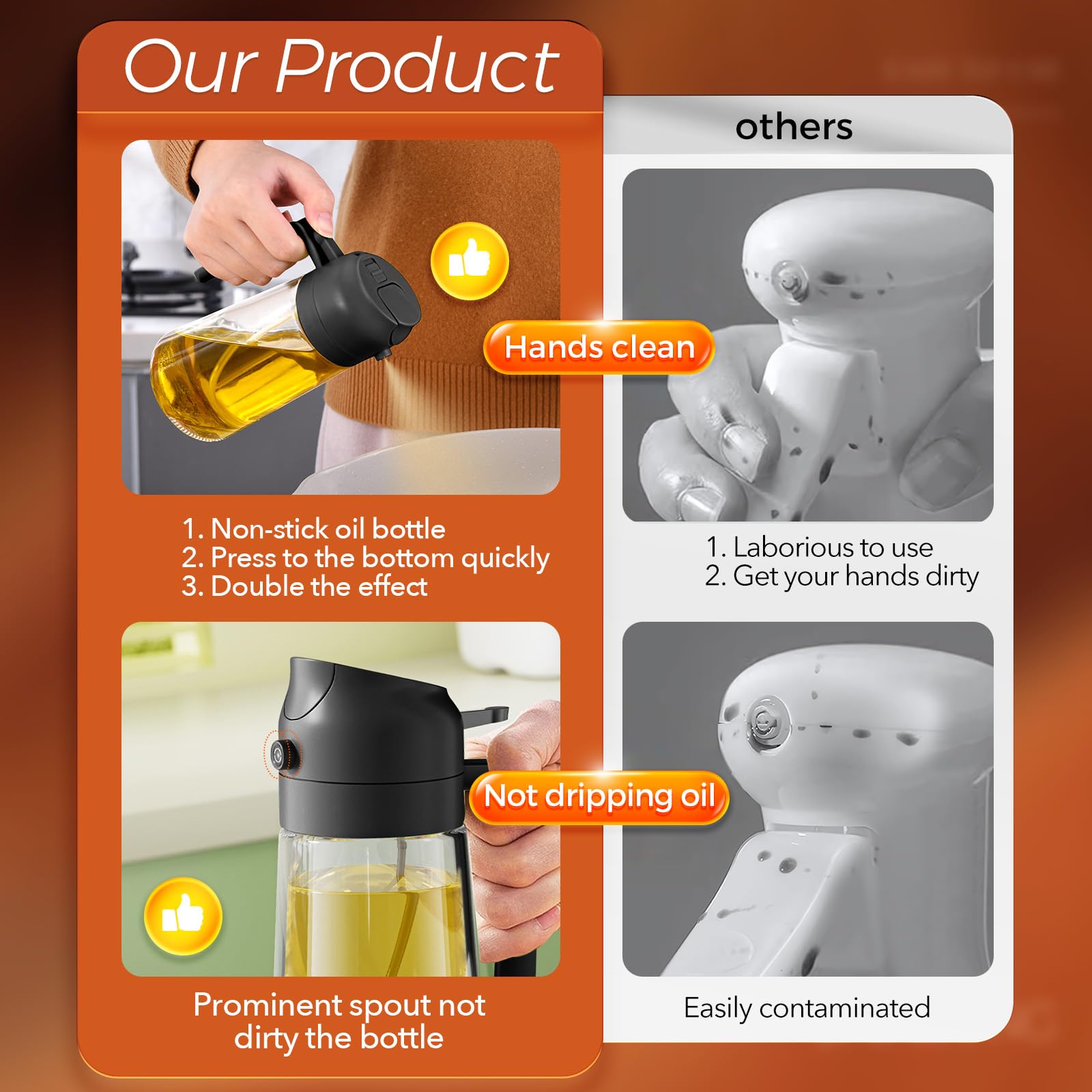 Oil Sprayer for Cooking, oil dispenser.