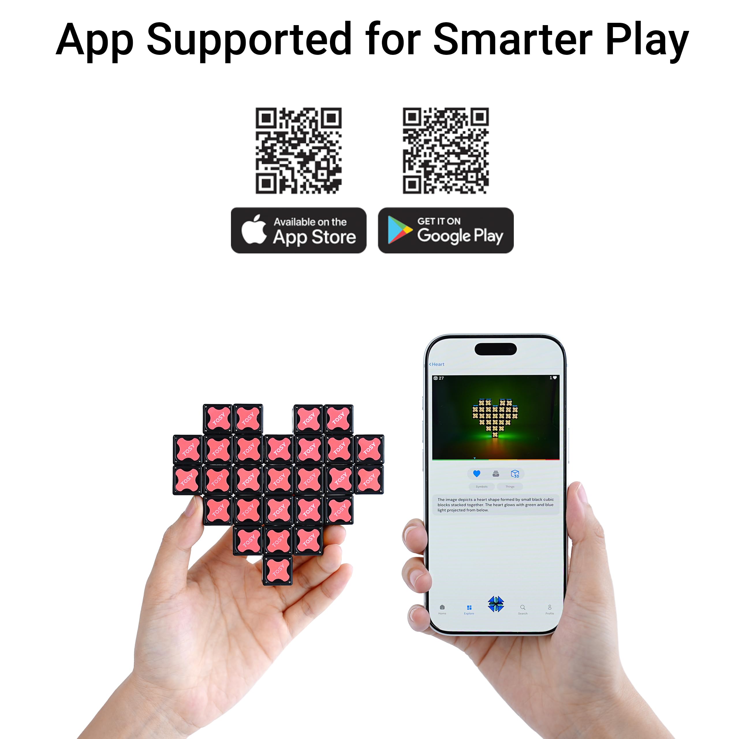 TOSY Magnet Fidget Spinner Mini - 8 Blocks, 3 in 1 Toy