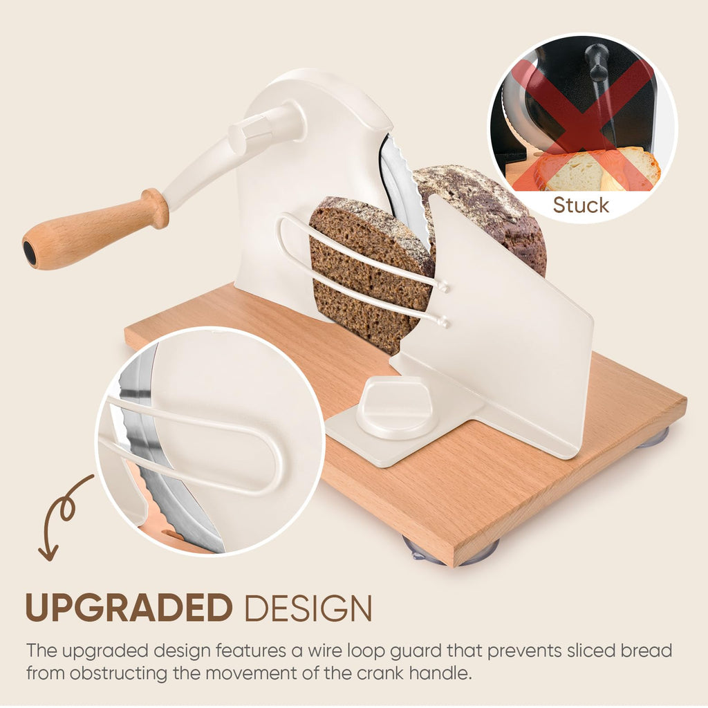 Manual Bread Slicer with Hand Crank