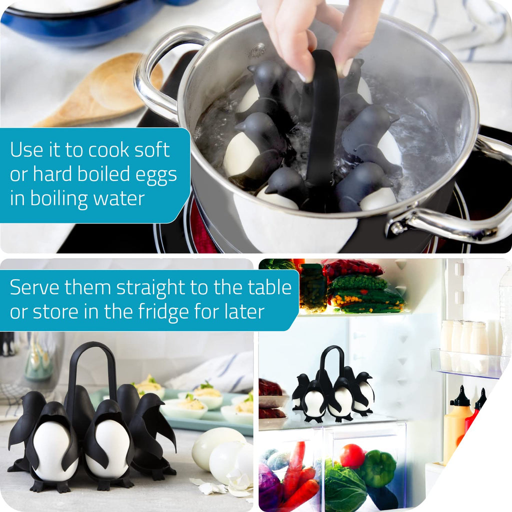 Penguin shaped egg holder