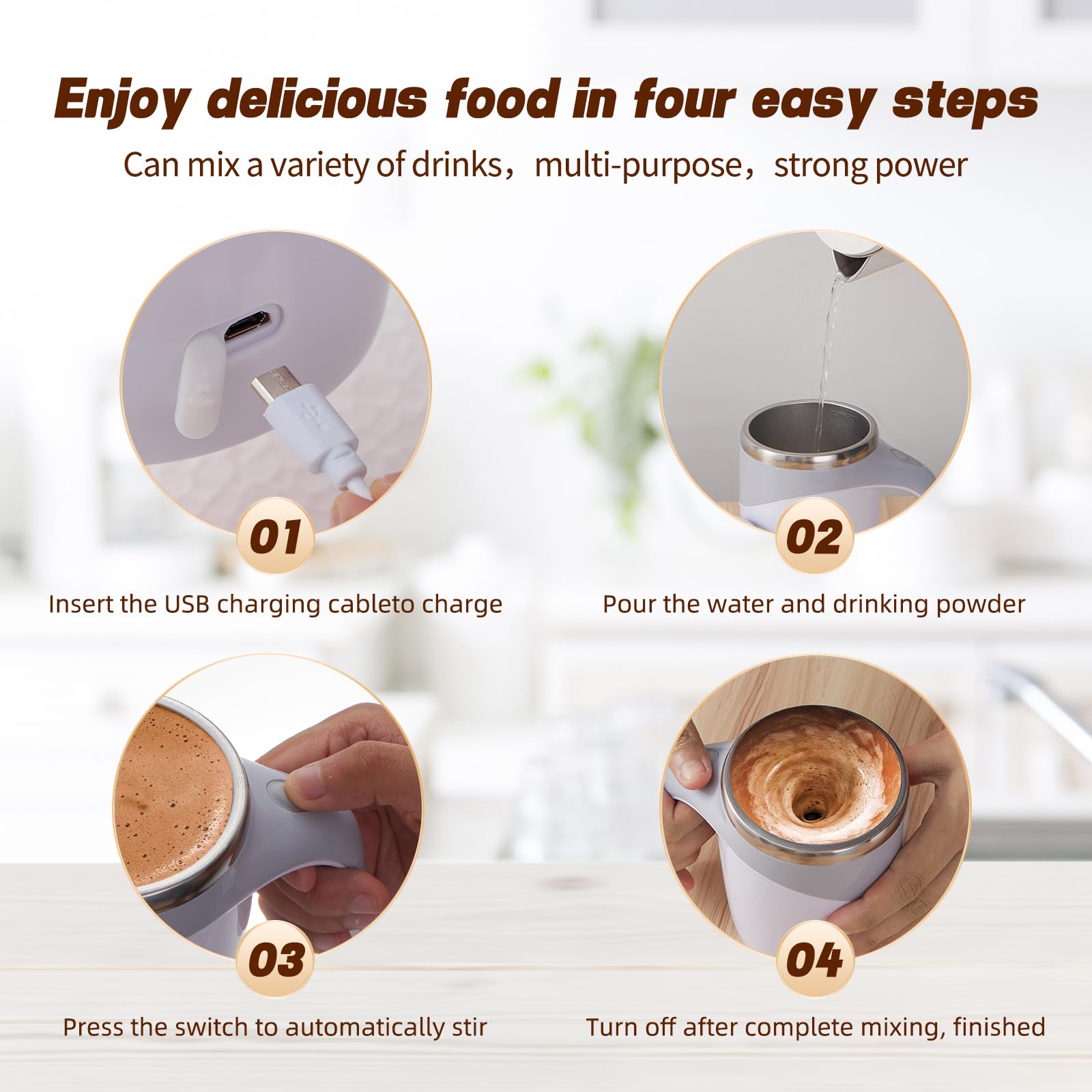 Automatic Stirring Coffee Mug.