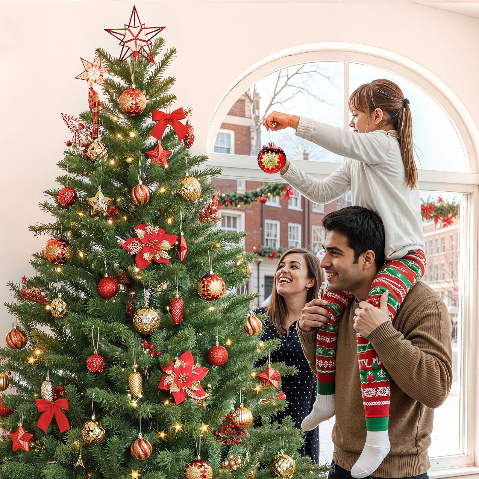 Christmas Balls Ornaments Set.