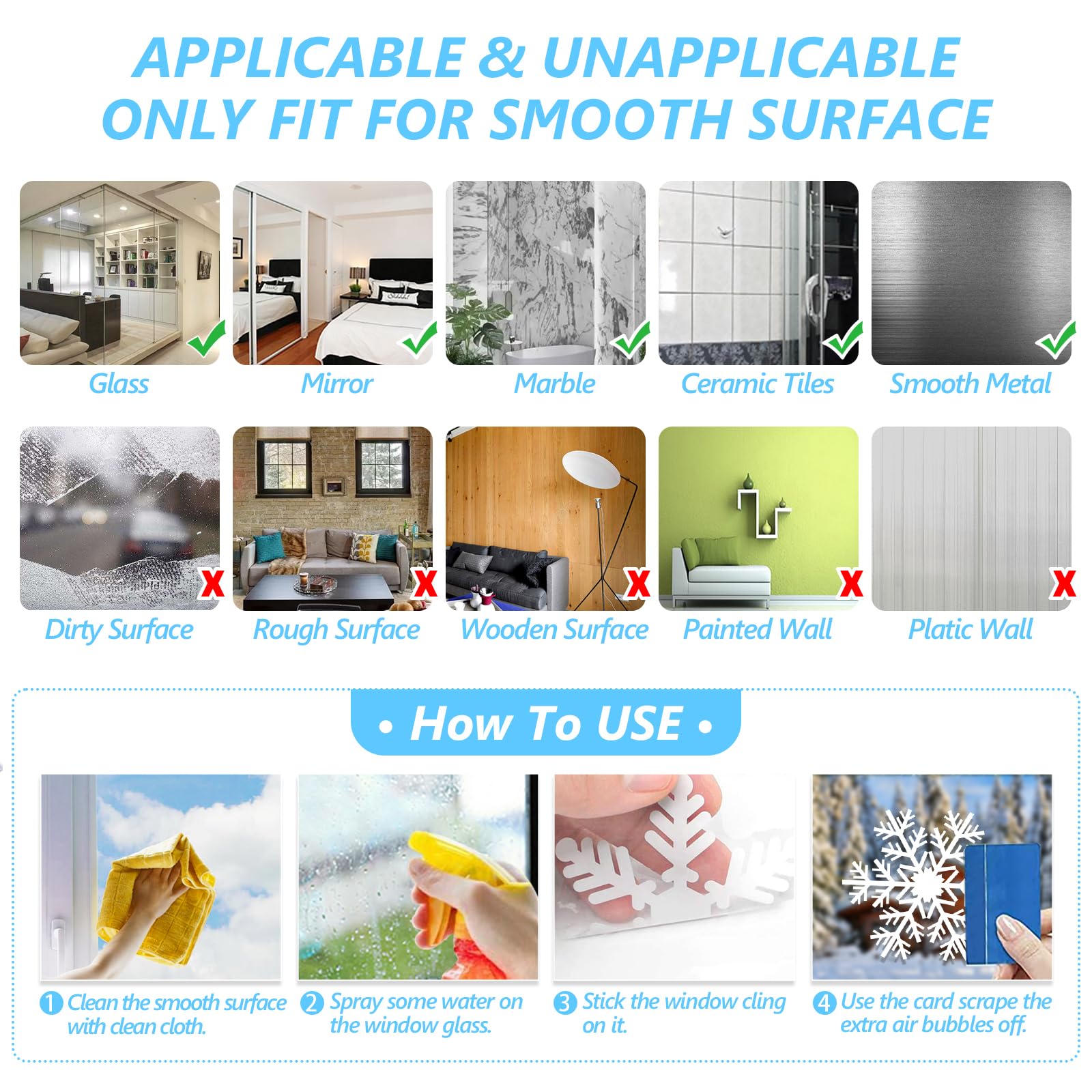 Window Stickers for Christmas Decorations.