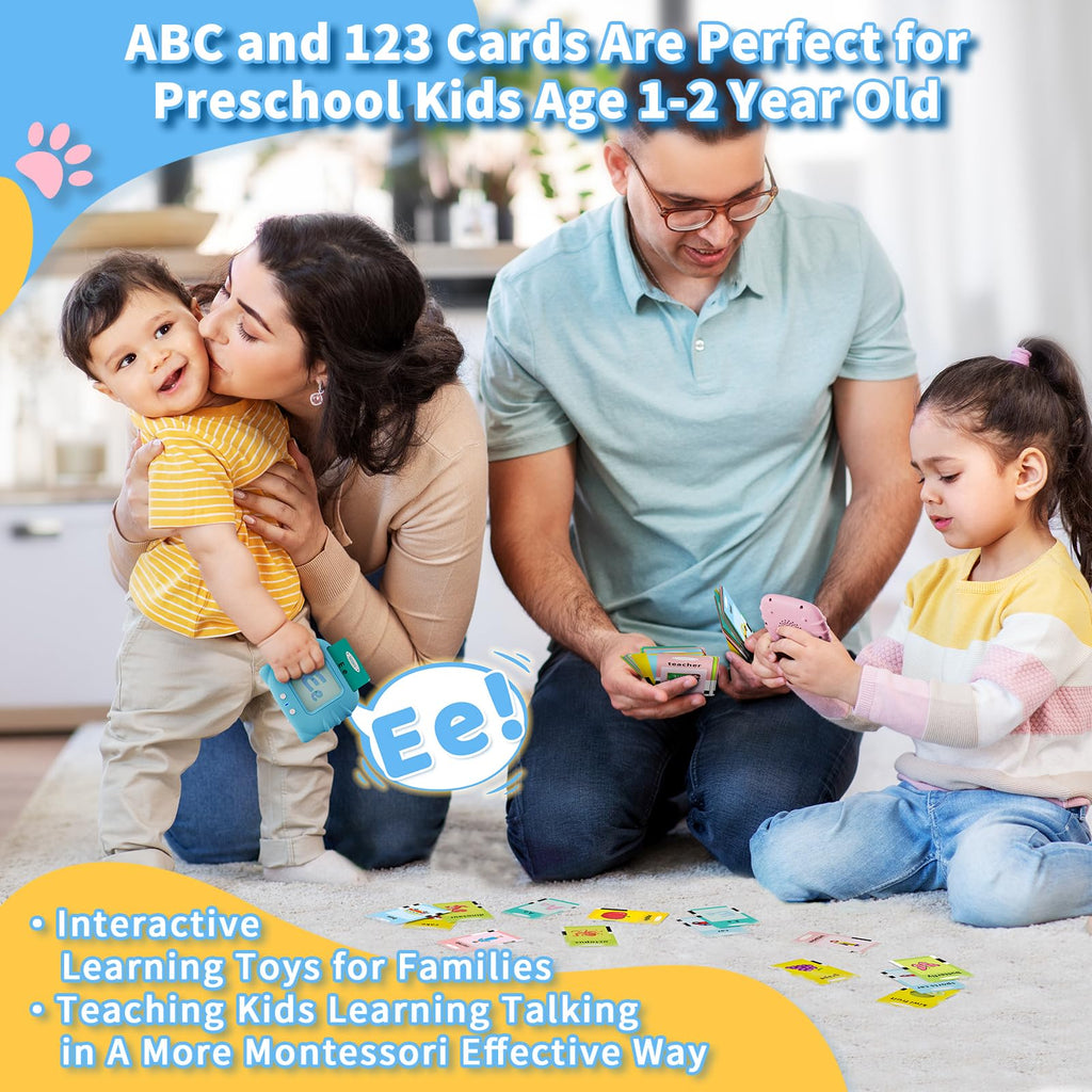 Toddler Toys Talking Flash Cards for 1 2 3 4 5 6 Year Old Boys and Girls.
