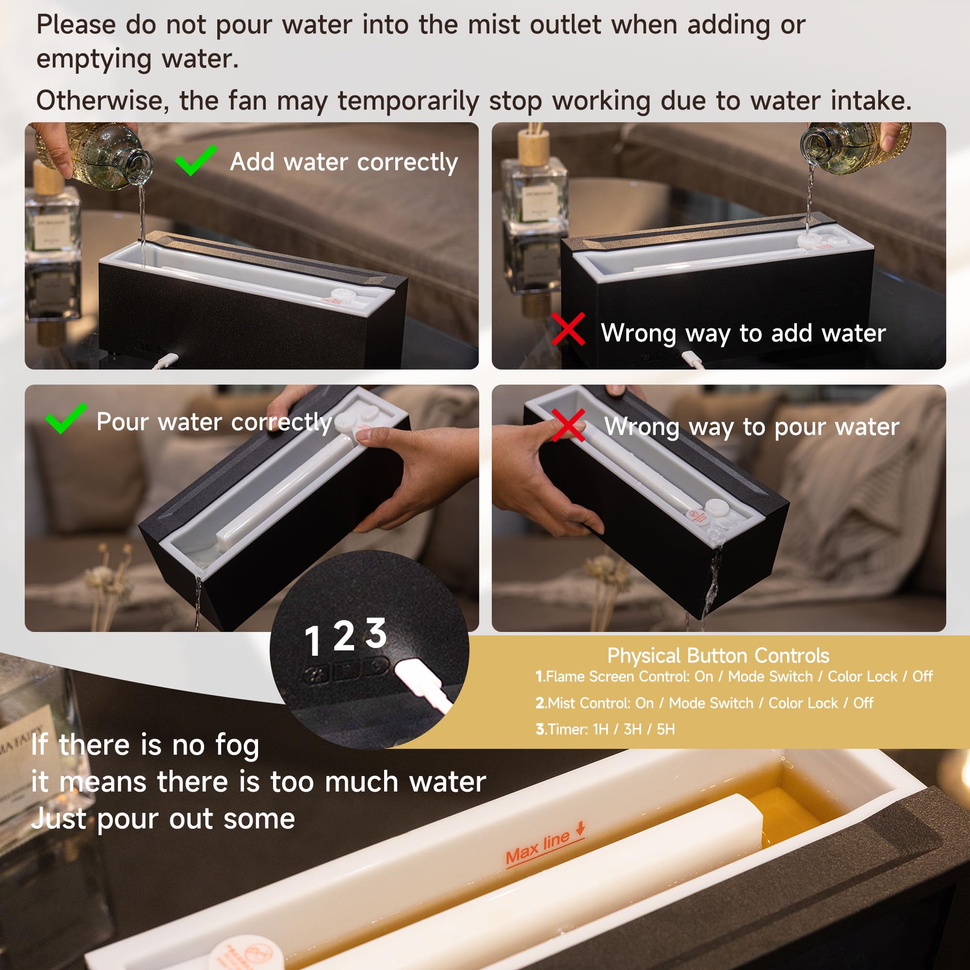 Fireplace Flame Air Diffuser Humidifier.