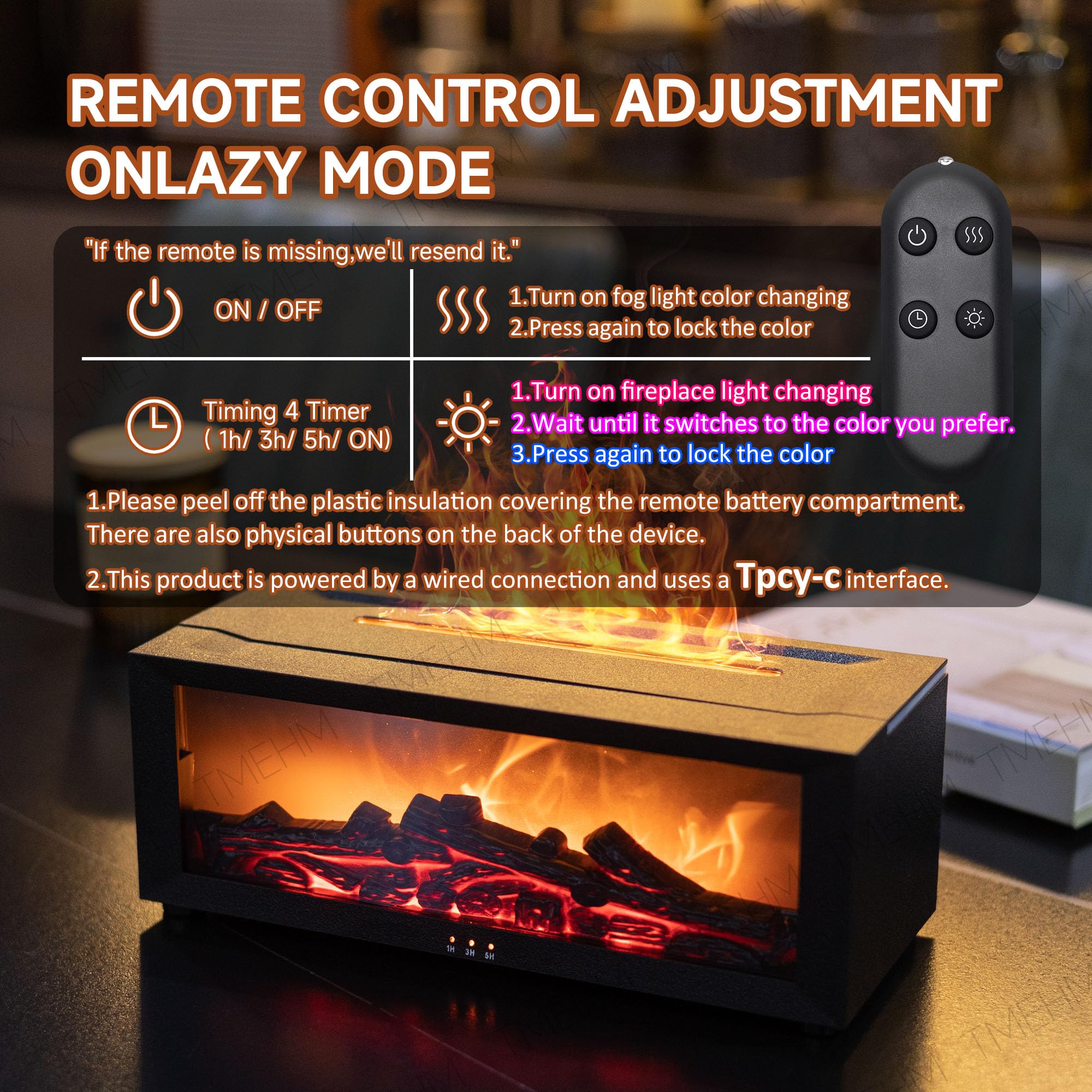Fireplace Flame Air Diffuser Humidifier.