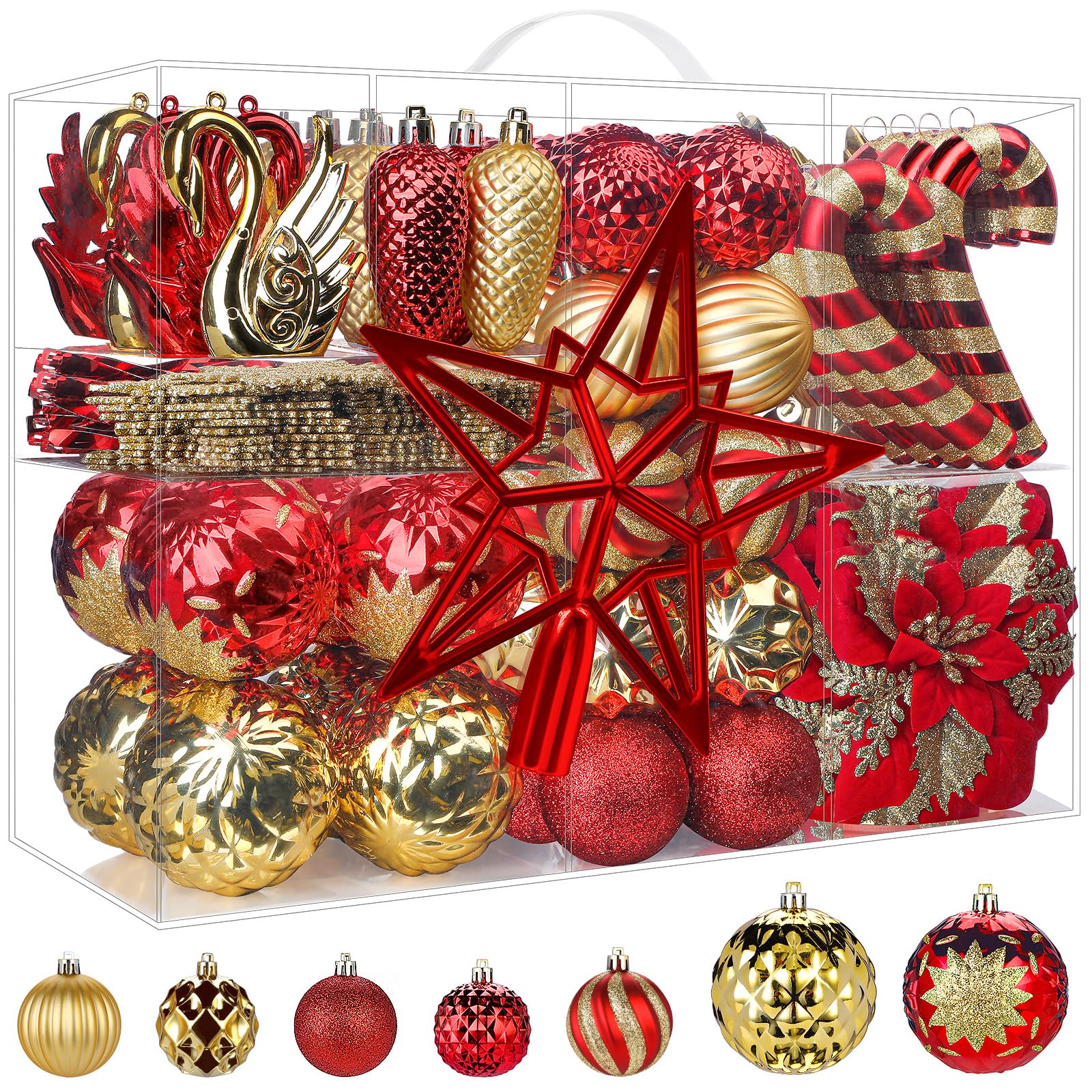 Christmas Balls Ornaments Set.