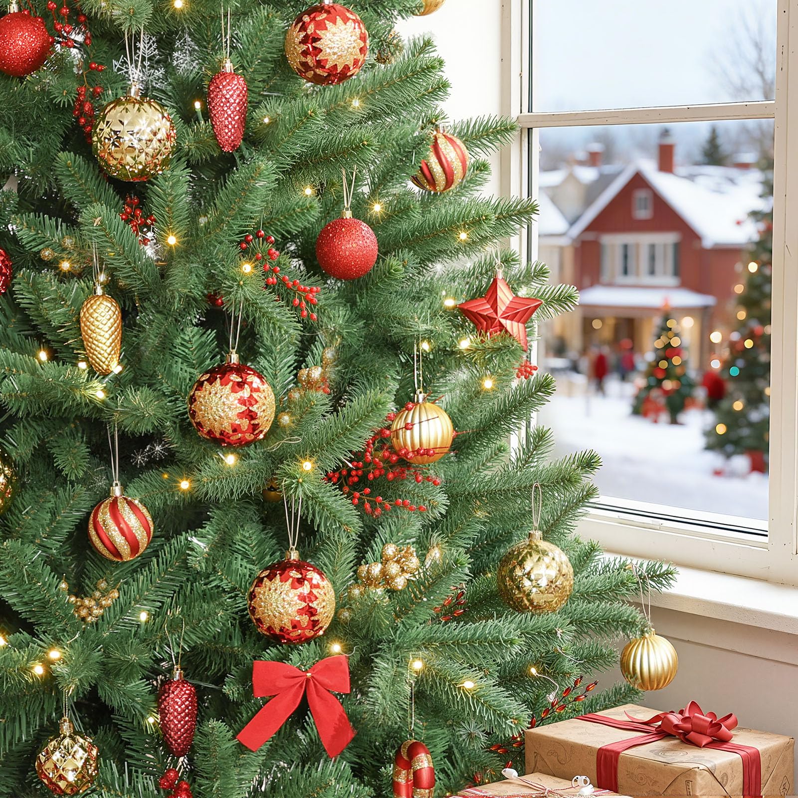 Christmas Balls Ornaments Set.