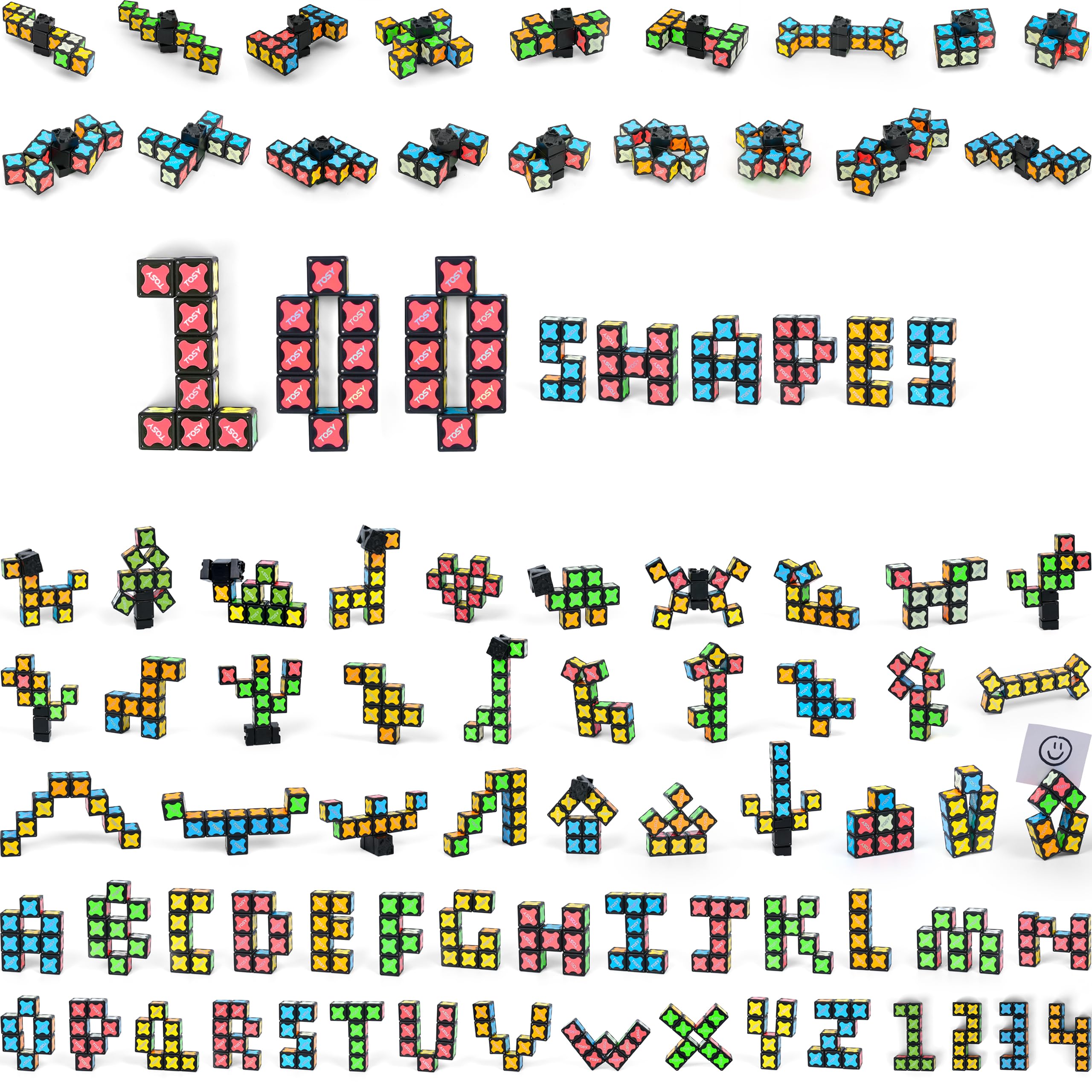 TOSY Magnet Fidget Spinner Mini - 8 Blocks, 3 in 1 Toy