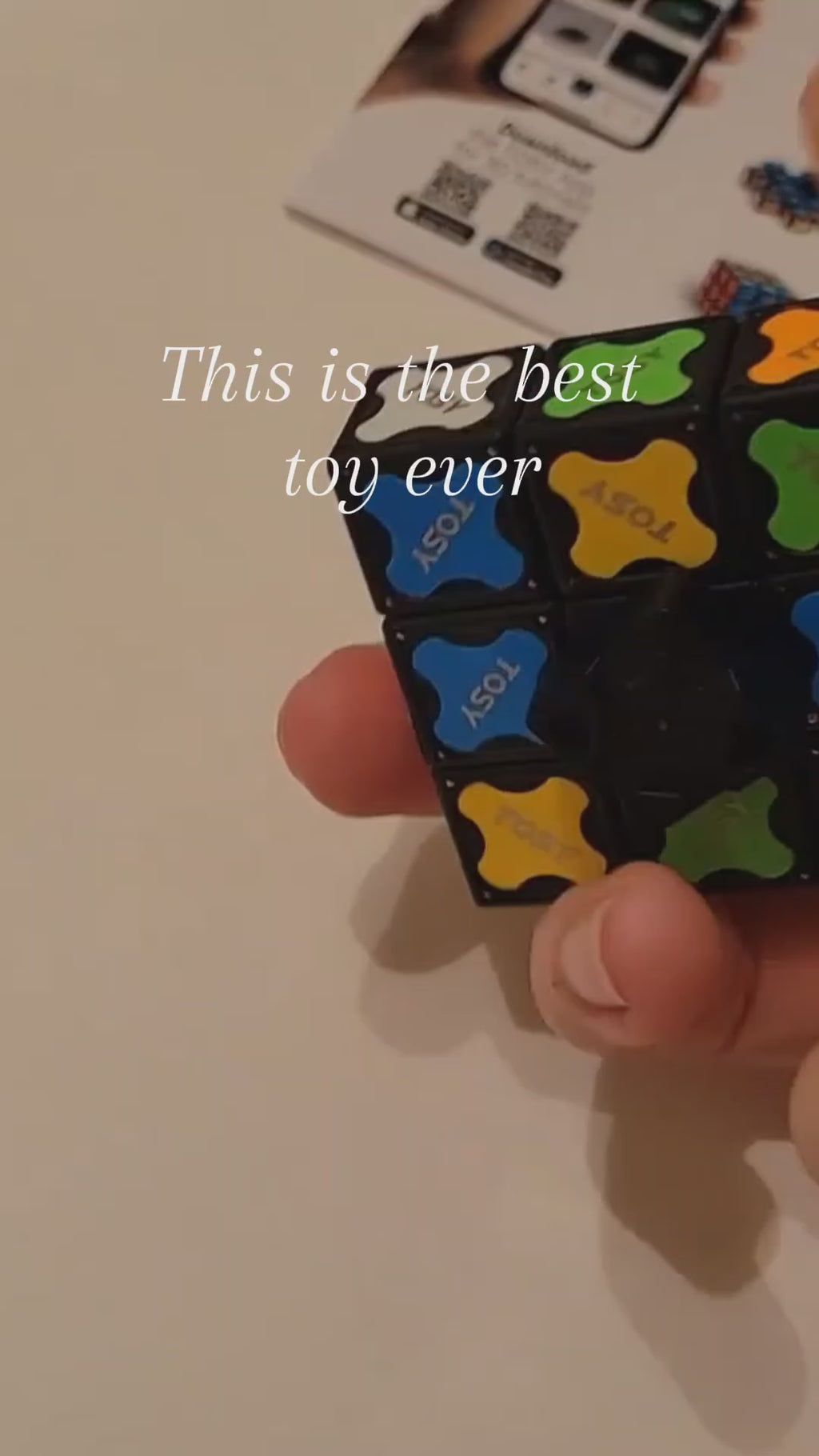 TOSY Magnet Fidget Spinner Mini - 8 Blocks, 3 in 1 Toy